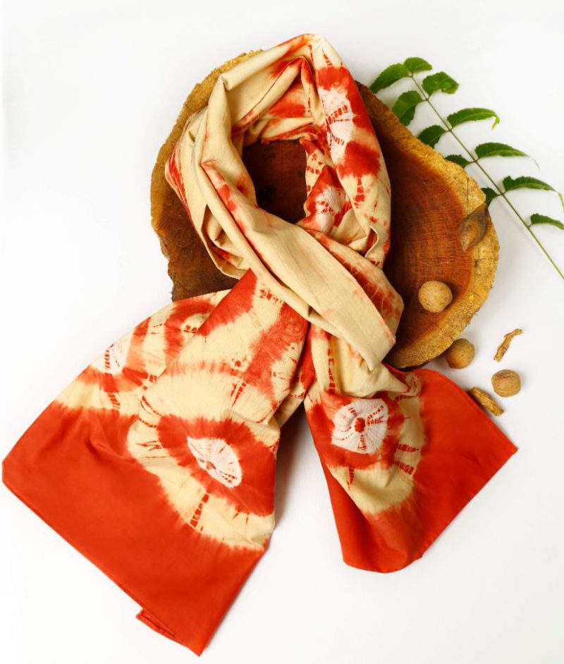 Tie n Dye Cotton Silk Scarf - Image 2